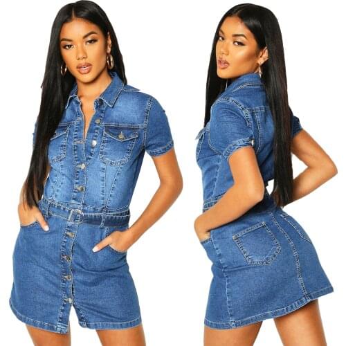 Модные джинсовые платья Young First China At AliExpress