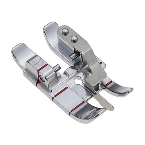 1Pcs 1/4 Locking Cloth Edge PFAFF Sewing Foot with Baffle Creative Metal Dedicated Household Sewing Machine Foot Sewing Parts