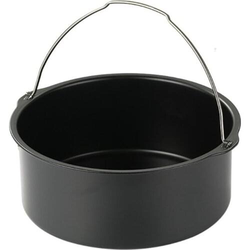 W3JA 6/7/8'' Non Stick Cake Mold Baking Tray Pan Round Roasting Basket Bakeware Mould Air Fryer Accessories