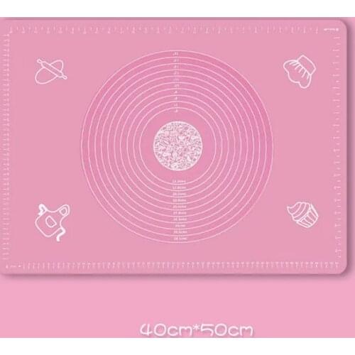 1PC Silicone Baking Mat Non-Stick Pizza Dough Pastry Baking Mat Baking Rolling Cut Mat Clay Fondant Ice Cake Cooking Mat 26x29CM