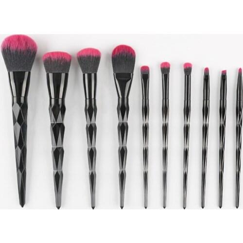 10pcs/lot Multifunctional High Quality Diamond Makeup Brushes Spiral Handle Make up Tools Foundation Makeup Brushes DD