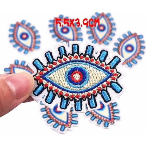 10pcs Eyes Iron On Patches Embroidered Embroidery sewing on Patch Clothing Clothes Stickers DIY Garment Apparel Accessories