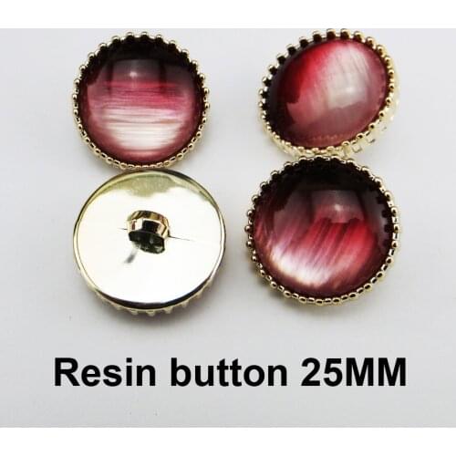 10PCS Mixed RESIN Gradient Red Buttons Decoration 25MM Coat Boots Sewing Clothes Accessory Pearl Kids Letter Button R-349