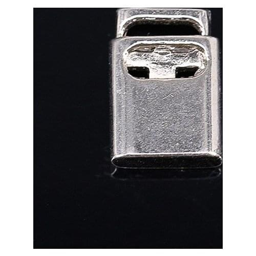 10pcs Pack Cord Lock Toggle Stopper Bean Metal Silver Size: 17mm*3mm Toggle Clip NK236