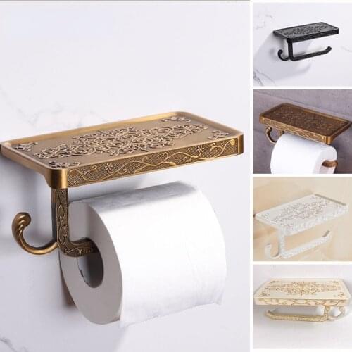Holder for Paper Towel Holder Space Luxury European Carved Mobile Phone Bracket Shelf Accessories for Bath Tissue Holder