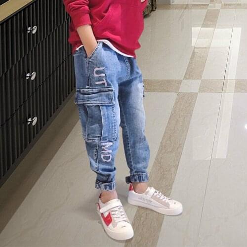 Kids Pants Girls Toddler Boys Jeans Thick Children Jeans for Boys Jeans Kids Boy Casual Denim Pants Toddler Kids Clothing 5-14Y