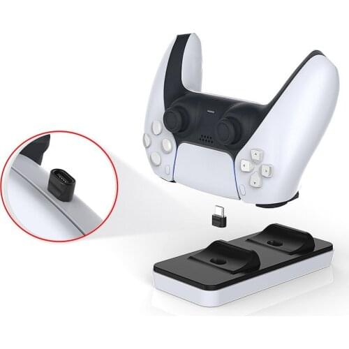 Dual USB Type-C Fast Charger Bracket for PlayStation5 /PS5 Gamepad Controller Rechargeable Dock With Contact Adapter Accessories