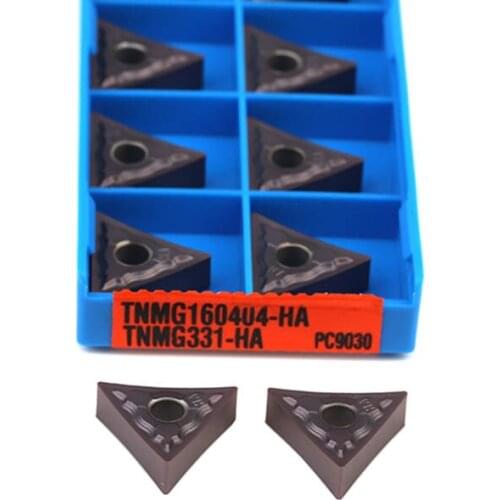 TNMG160404-HA PC9030 TNMG160408-HA PC9030 CNC Lathe Carbide Insert External Turning Tool Cutting Blade For Stainless Steel Parts