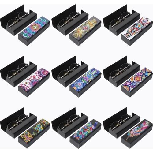 Diamond Embroidery Painting Glasses Storage Box 5D DIY Craft Special Shaped Diamond Mosaic Cross Stitch Cuadros Sunglasses Case
