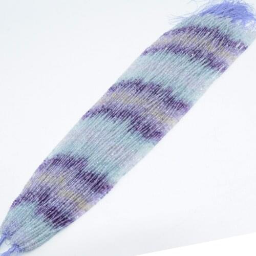 Natural Multiple Fluorite Faceted Round Beads 2.2mm, Selected Color