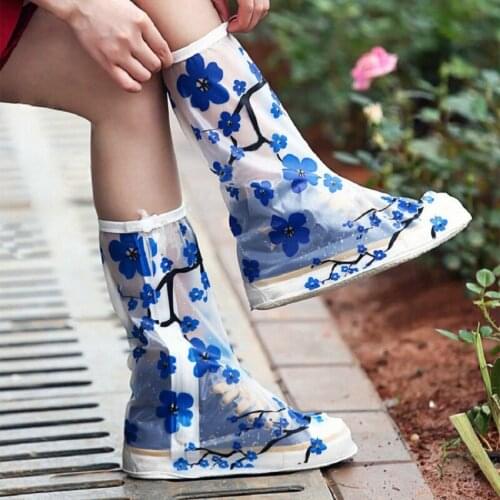 Rainproof Shoes Cover Bottom Thick Boots Cover Waterproof Skid Shoes And Boots High Tube Cover For Adult slippery