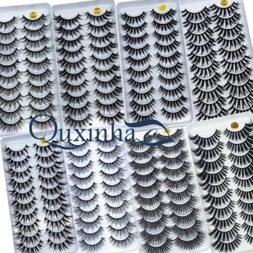 NEW 10 Pairs Natural False Eyelashes Fake Lashes Long Makeup 3d Mink Lashes Extension Eyelash Mink Eyelashes for Beauty 57