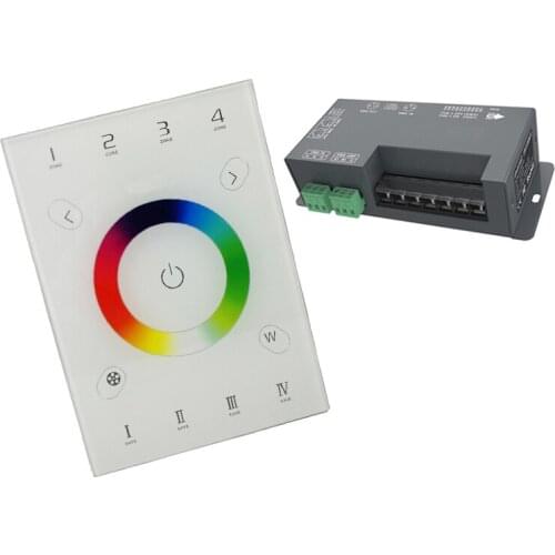 New UX8 LED RGB Controller DMX512 4 zone Multi Function Wall Panel RGB Strip Controller With 3 Channel 8A*3CH CV DMX Decoder