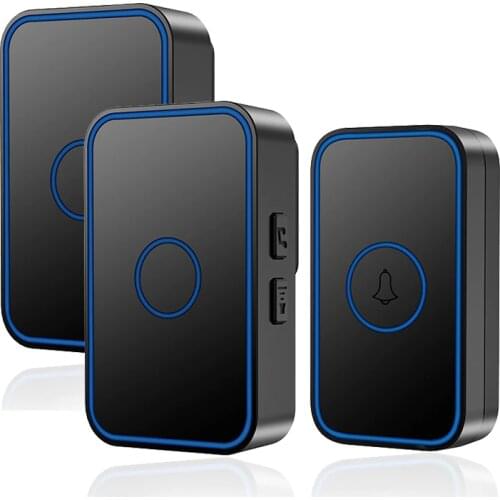 New Intelligent Wireless Doorbell Waterproof 60 Chimes US EU UK Plug-in Home Cordless Door Ring Bell 1 2 Button 1 2 3 Receivers