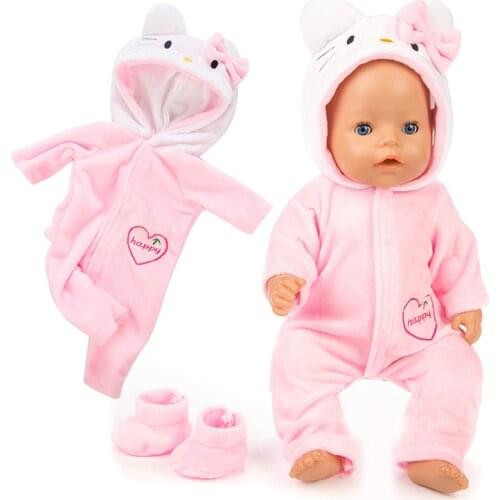 Baby new born doll clothes 18 inches blue and pink red Baby clothes kitties unicorns dolls presents for children christmas gift