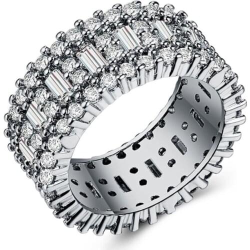 Wholesale new summer fashion jewelry explosion models ring exaggerated luxury crystal from Swarovskis Women Wedding Jewelry