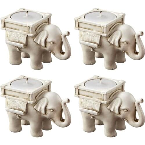 Elephant Candlestick , Retro Wishing Candle Holder Tea Light Candle Holder Home Decration Accessries