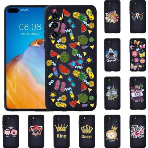 Simple Color Pattern Soft Silicone Phone Case for Huawei P20/P20 Pro/P30 Pro/P30 Plus/P30 LITE/P40/P40 Pro Anti-drop Cover
