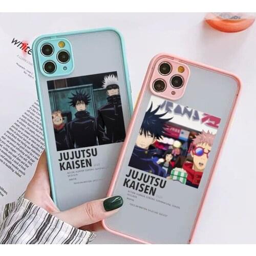 Jujutsu Kaisen Anime Phone Case Transparent for IPhone 11 12 Mini Pro XS MAX 8 7 6 6S Plus X SE 2020 XR Soft Bumber Cover Coque