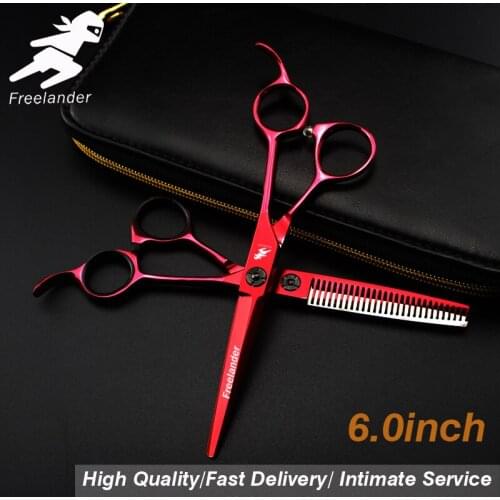 6.0 sale Silver Japanese Hair Scissors Cheap Hairdressing Scissors Thinning Shears Hairdresser Shaver Haircut Model Number Teeth