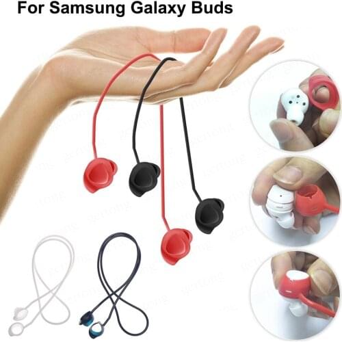 Anti Lost Strap String Rope For Samsung Galaxy Buds buds plus Strap Soft Silicone Headset Hanging Neck Rope For galaxy bud Cable