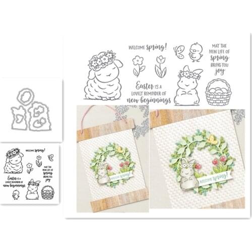 SPRINGTIME Metal Cutting Dies And Stamps Stencils For DIY Scrapbooking Die Cuts Paper Craft Dies For Card Making 2021 New Stamps