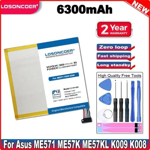LOSONCOER 5700mAh C11P1303 Replacement Battery For Asus Google Nexus 7" 7 II 2 2nd Gen 2013 ME571 ME57K ME57KL K009 K008 Battery