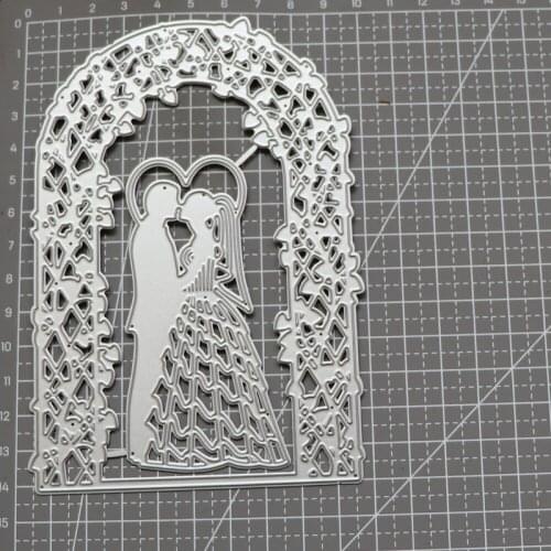 Bride and Groom Wedding Background Metal Cutting Dies Stencil Greeting Card Decor DIY Scrapbooking Paper Photo Album