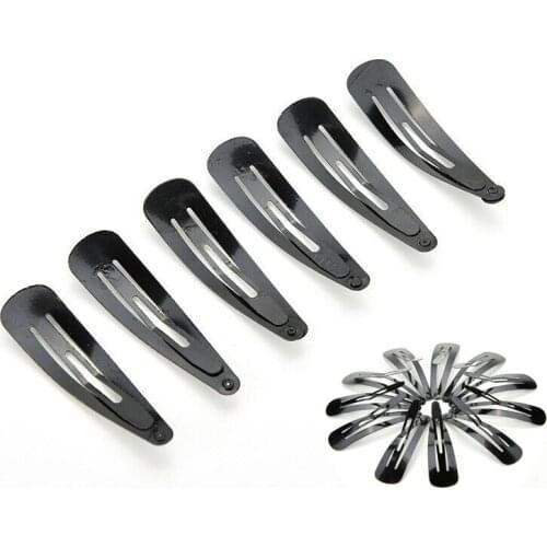 Hairclip Accessories Clips Black Metal Hairclip Accessories 5cm Girls Kids Hair Snap 100 Pcs
