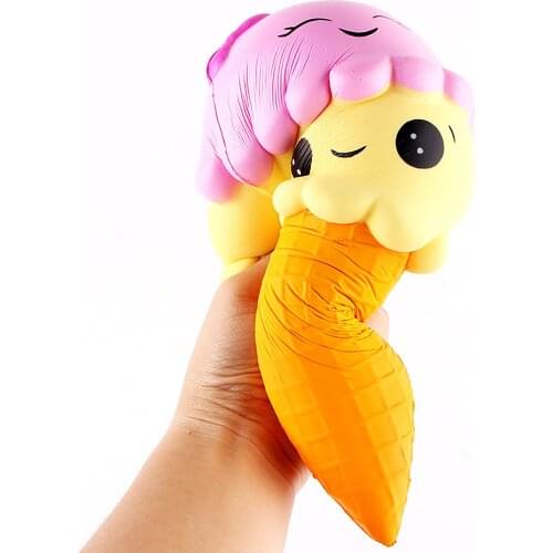 16cm Simulation Big Double Head Ice Cream Slow Rebound Decompression Toy Fruit Kids Toy Autism Special Needs Stress Reliever