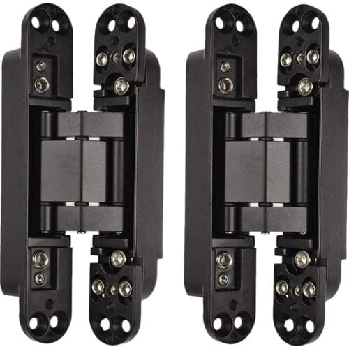 JFBL Hot 2Pcs 6 Inch Concealed Door Hinges Invisible Hinges Concealed Hinges 180 Degree Swing Hinge 3 Way Adjustable Butt Hinge