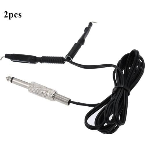 2pcs Tattoo Clip Cord Cable For Tattoo Power Supply and Tattoo Machine Rubber Silicone Standard 1.8m Length Free Shipping