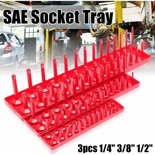 3Pcs/Set Accessories Workshop Multifunctional Holder Storage Tool Socket Tray Organizer British Metric system Shelf Stand