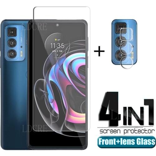 4-in-1 For Motoroal Moto Edge 20 Pro Glass For Moto Edge 20 Pro Phone Film HD Screen Protector For Moto Edge 20 Pro Lens Glass