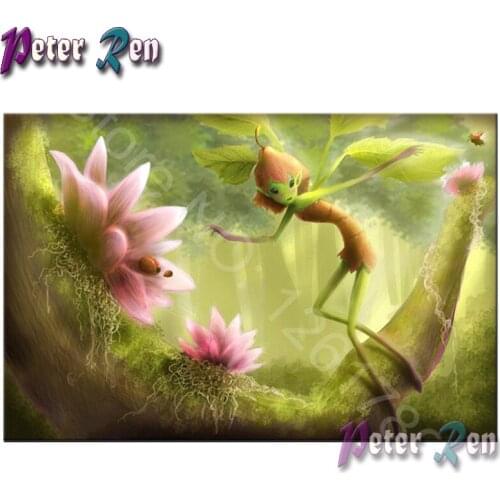 5d Blue fairy flower tree Diamond Painting Embroidery DIY full Square/round Mosaic Picture Rhinestone Handmade Girl gift