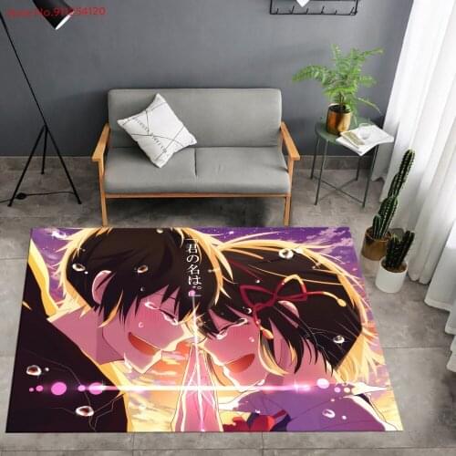 Anime Your Name Print Carpet Kids Bedroom Decor Floor Mat Anti Slip Bathroom Kitchen Rugs Doormats Outdoor Rug Hallway Mats