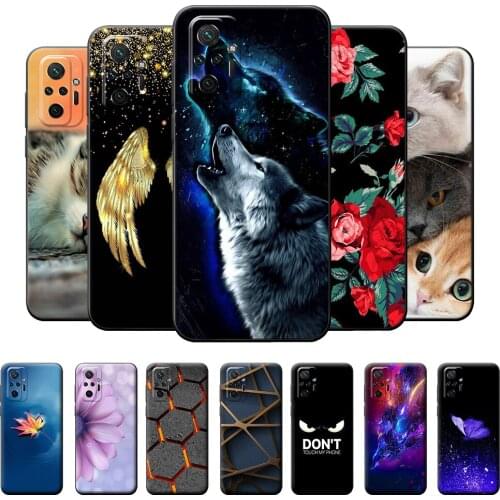 Case For Redmi Note 10 Pro Case Redmi Note 10 Black TPU Capa on Redmi Note 10S Soft Silicone Back Cover For Xiaomi Redmi Note 10