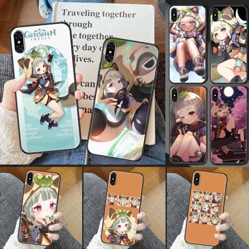 Genshin Impact Sayu Phone Case Cover Hull For iphone 5 5s se 2 6 6s 7 8 12 mini plus X XS XR 11 PRO MAX black painting hoesjes