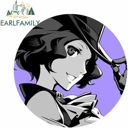 EARLFAMILY 13cm x 12.7cm for Noir Wanted Portrait Decal Snowboard Creative Car Stickers Windshield Refrigerator Fine Decoration