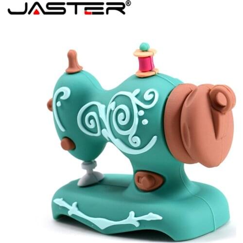 JASTER Cartoon USB2.0 Flash Drive Sewing Machine Pen Drive Pen Drive 4GB 8GB 16GB 32GB 64GB 128GB U Disk Wedding Commemorative G