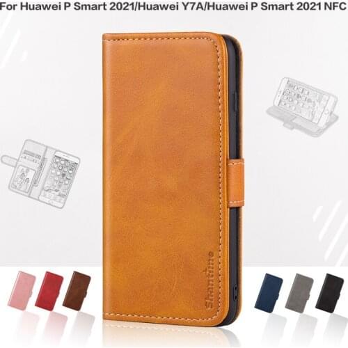 Flip Cover For Huawei P Smart 2021 P Smart 2021 NFC Case Leather Luxury With Magnet Wallet Case For Huawei Y7A Phone Cover