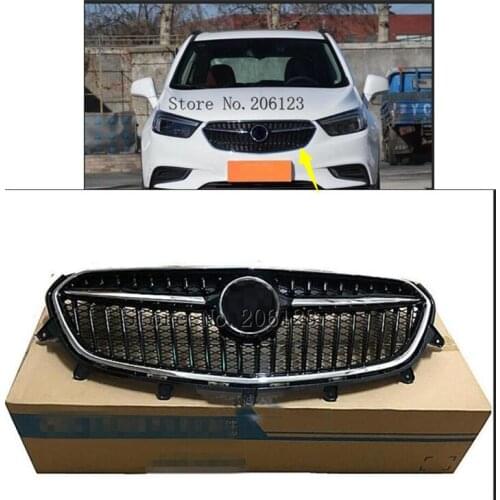 Chrome Front Upper Bumper Hood Radiator Grill Grille New Fit For Buick Encore 2017-2018 1PC With logo