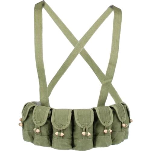 SURPLUS CHINESE MILITARY SKS TYPE 56 SEMI AMMO CHEST RIG BANDOLIER POUCH ORIGINA SURPLUS MILITARY COLLECTION