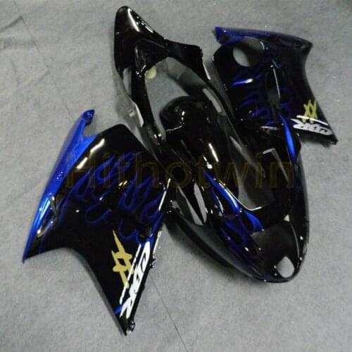 Custom for CBR1100XX 1997 1998 1999 2000 2001 2002 2003 CBR 1100XX ABS motorcycle Fairing+Botls+Injection mold blue flames