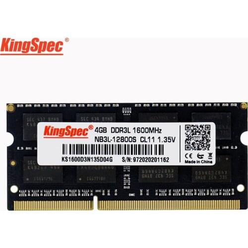 KingSpec DDR3L 4GB 8GB 1333Mhz 1600Mhz SO-DIMM 1.35V Notebook RAM 204Pin Laptop Memory sodimm