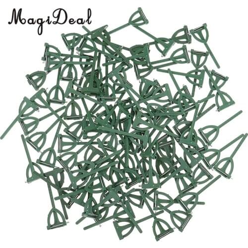 MagiDeal 100pcs DIY Corsage Buttonhole Brooch Pins Flower Holder Wedding Party Bridal