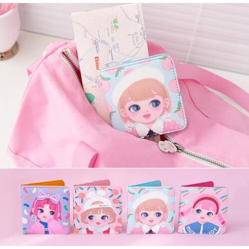 Milkjoy Cartoon Print Mini Wallet Harajuku Cute Korea Style Toddler Small Money Holder Bentoy Student Wallet Fold Purses