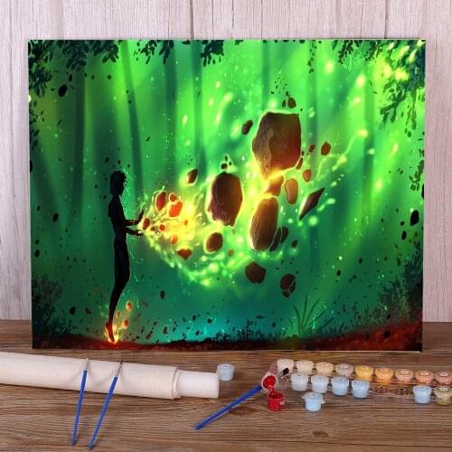 Scenery Earth Elemental DIY Painting By Numbers Package Acrylic Paints 40*50 Picture By Numbers Photo Handiwork