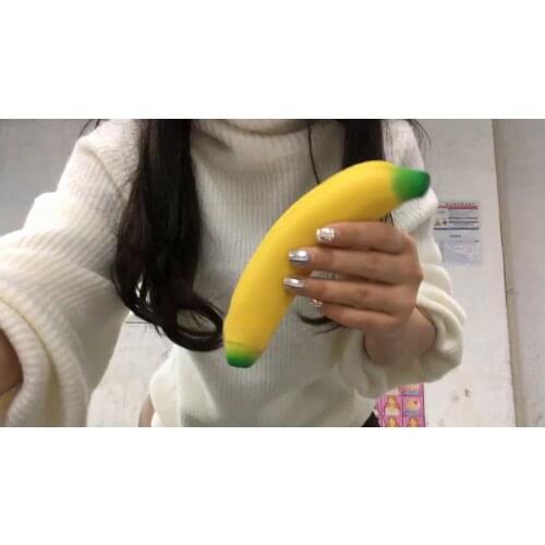 Filled With Sand Stretchy Banana Squishy Toy Simulation Fruit Stress Toy