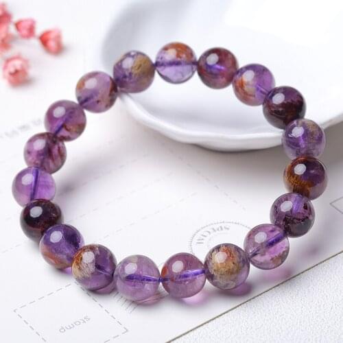Natural Cacoxenite Amethyst Bracelet Gemstone Diy Jewelry For Women For Gift Wholesale